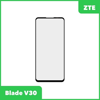 Стекло + OCA плёнка для переклейки ZTE Blade V30 (черный)