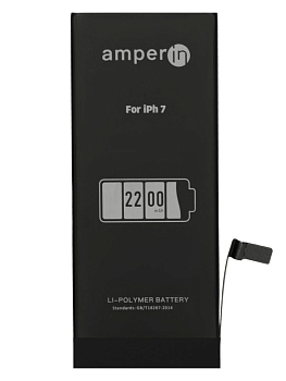 Аккумулятор (батарея) Amperin для телефона Apple iPhone 7, 3.8В, 2200мАч