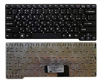 Клавиатура для ноутбука Sony Vaio VPC-CW, VPCCW, черная, без рамки