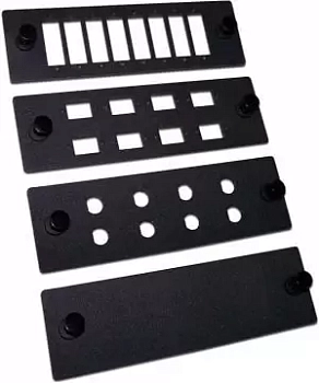 Адаптерная панель на 8 симплексных FC адаптеров, для кроссов, LAN-FOBM, черная