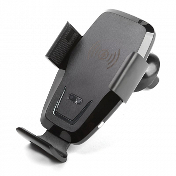 Автомобильный держатель для смартфона "LP" с беспров. зарядкой Qi в воздуховод, черный